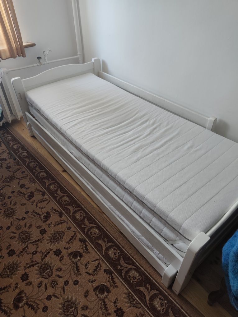 Łozko podwojne białe