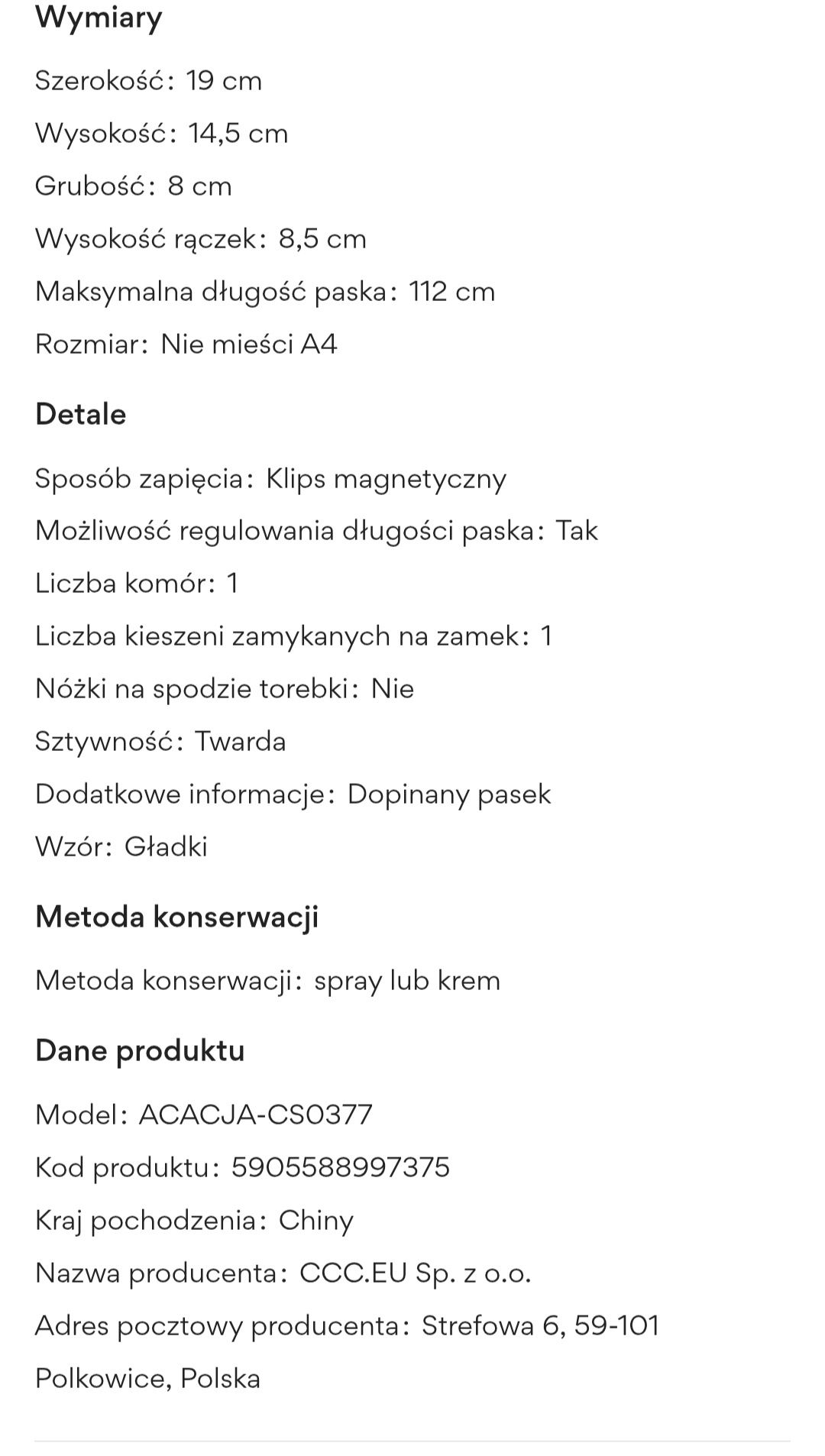 Eva Minge brązowa mała torebka damska