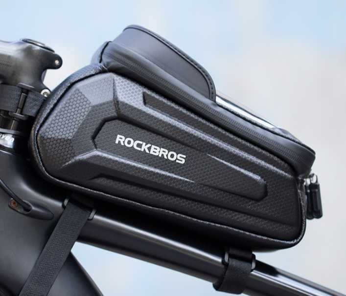 Велосумка на раму ROCKBROS B68 (черный карбон) 1.7л вело сумка