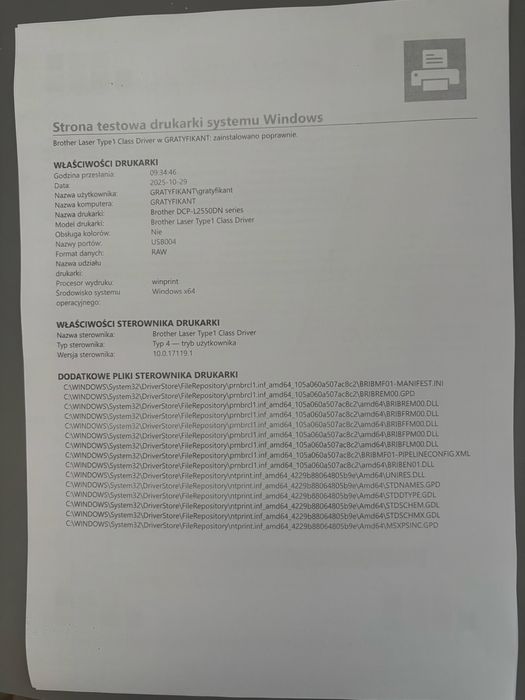 Drukarka brother dcp L2552DN