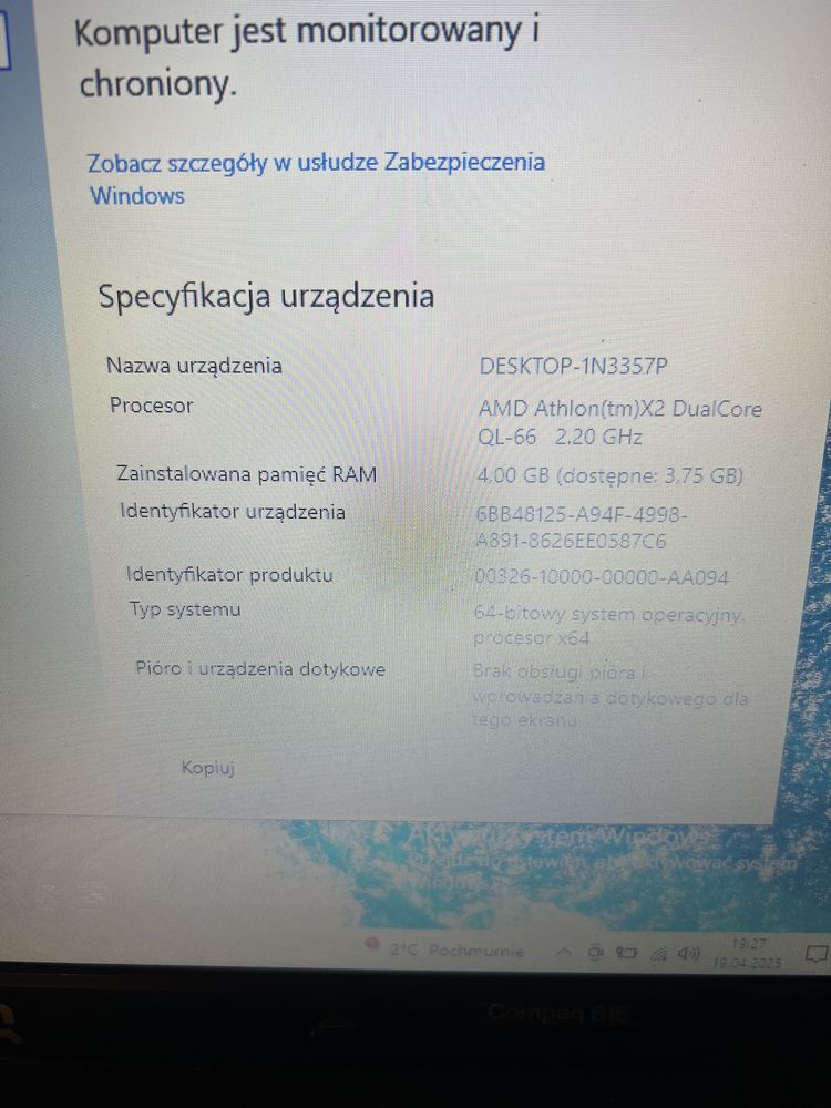 2 laptopy z ładowarkami