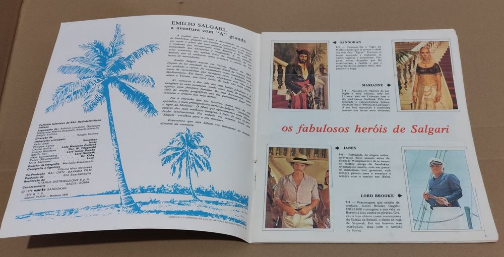 Caderneta Cromos Sandokan Completa