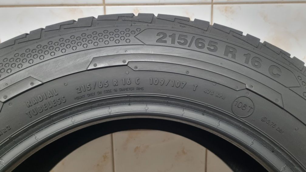 2 opony letnie 215/65 R16C 109/107T Continental ContiVanContact 100