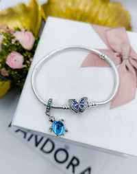 Bransoletka do charms Pandora motylek cyrkonie żółw 925