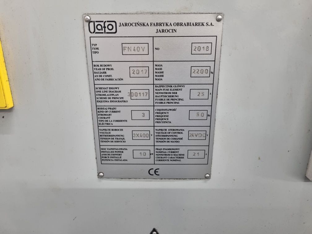 Frezarka uniwersalna narzędziowa Jafo fn40v heidenhain