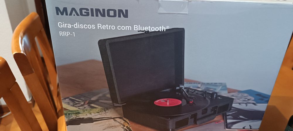 Giradisco retro com bluetooth novo  com caixa caixa