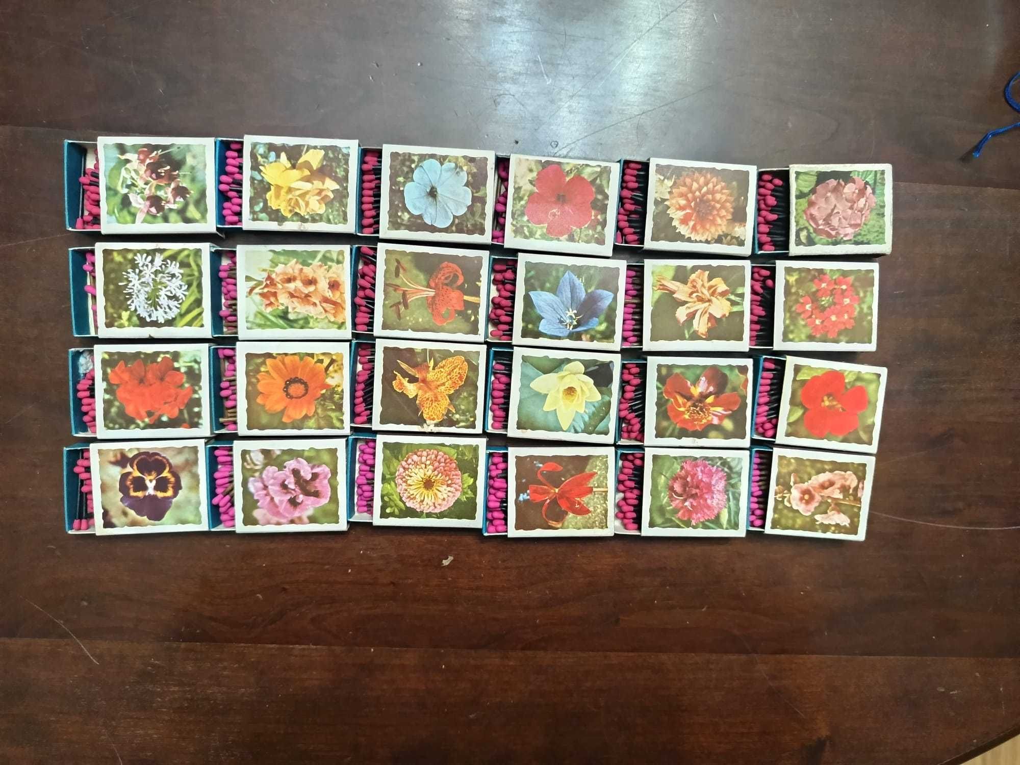 Coleção Fósforos Monte-Mar Grande Luxo "Flores" - Estado Impecável