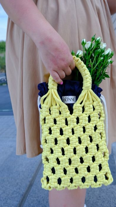 Трендова літня сумка макраме ручної роботи