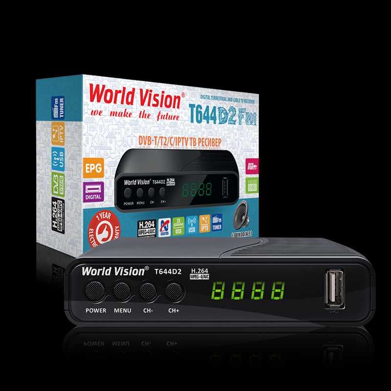 тюнер DVB Т2 тюнер World Vision T644D2 FM IPTV player, Megogo