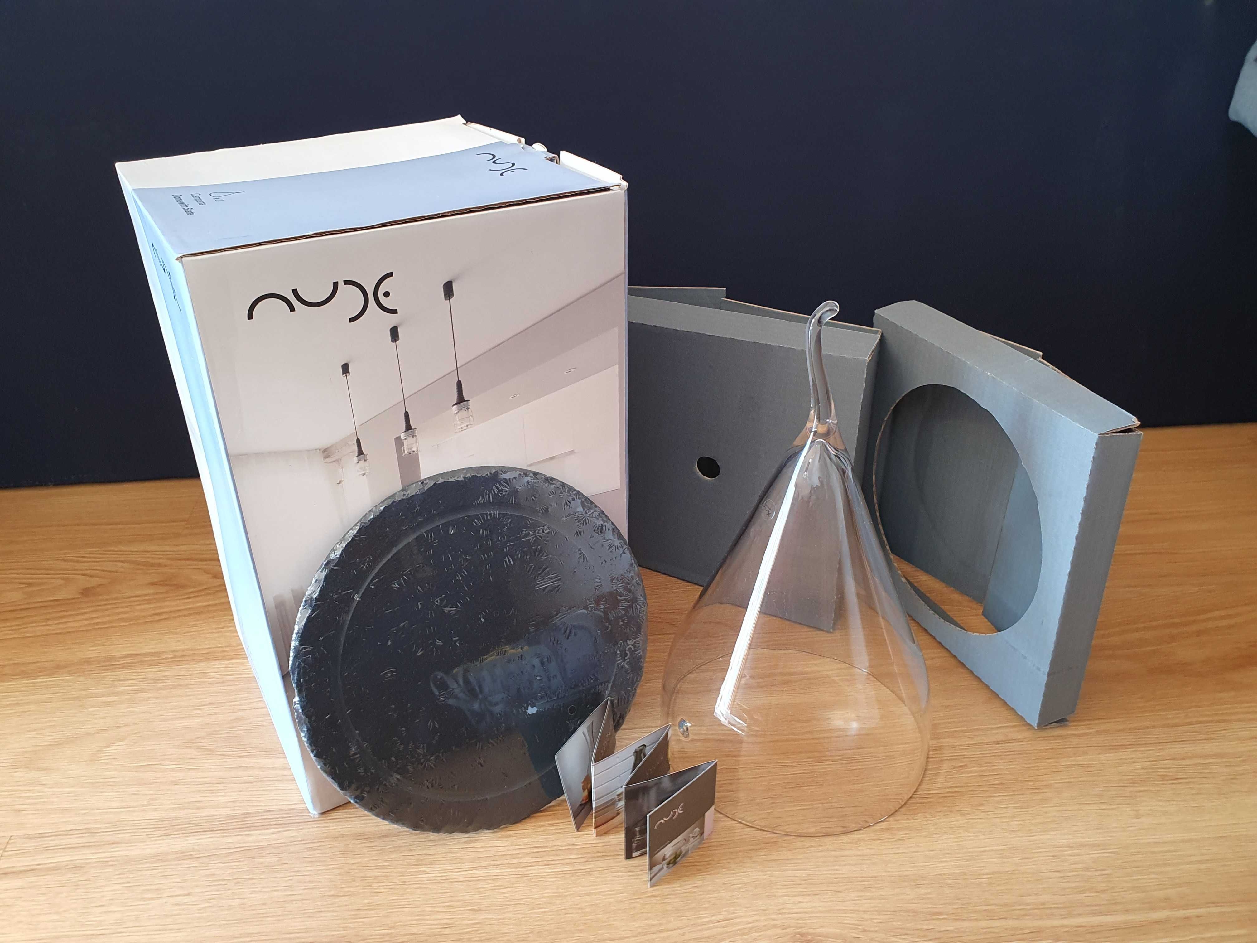 Base em pedra para alimentos com tampa de vidro Nude Glass