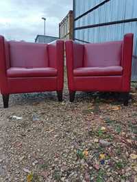 Fotele skórzane - 8szt - używane