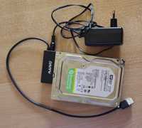 SATA-USB адаптер Maiwo K10435A с HDD диском WD GreenPower 1Tb