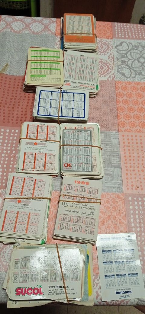 Calendários antigos ,tem mais 450