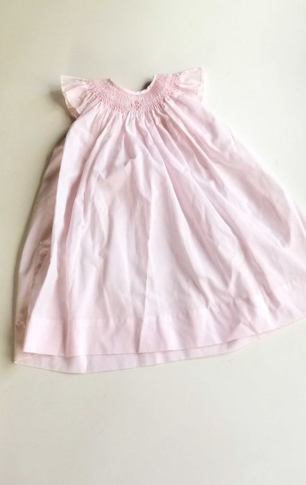 pastelowa długa jasnoróżowa sukienka dla dziewczynki 6-9mies 74