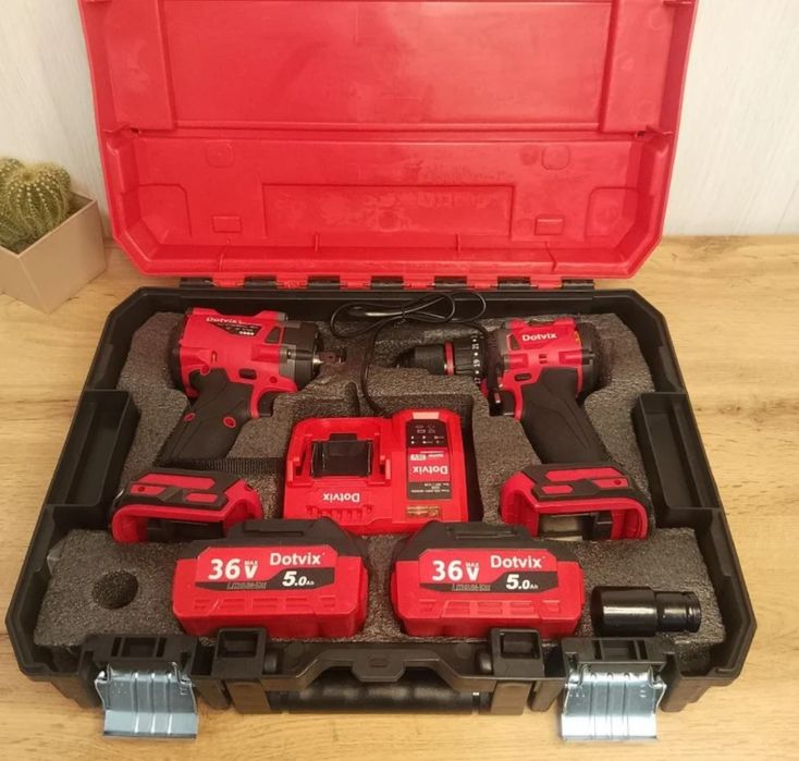 Безщітковий Набір 2в1 36V ударний шуруповерт і ударний гайковерт 36В