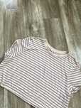 Bluzka loose fit oversize crop top koszulka tshirt w paski