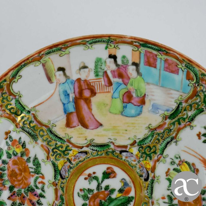 Prato em Porcelana da China decoração Mandarim, séc. XIX nº 4