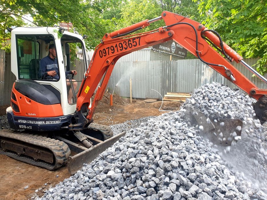 Услуги экскаватора котлован, траншея септик фундамент мини екскаватор