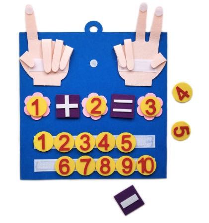 Brinquedo em feltro para Crianças.Números e contagens Matemática.