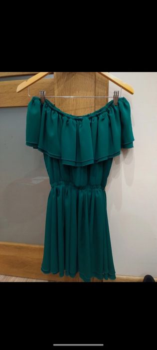 Sukienka hiszpanka zielona butelkowa excellence