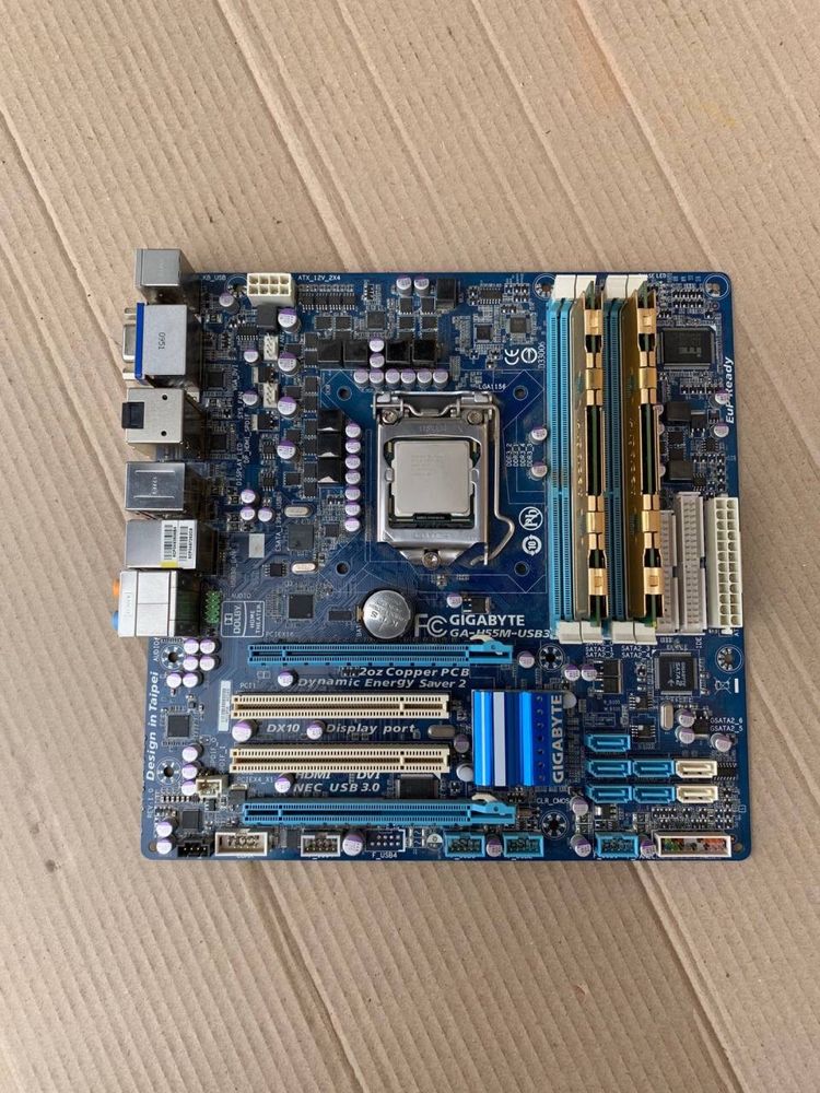 Материнская плата в сборе Gigabyte GA-H55M-USB3