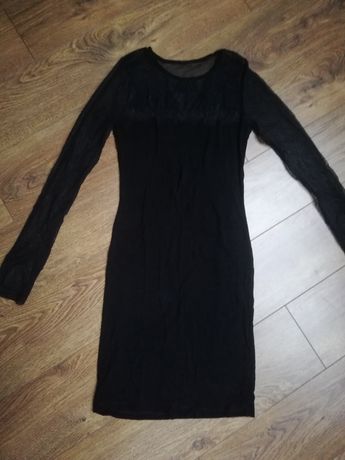 Dopasowana czarna sukienka Topshop rozmiar 36