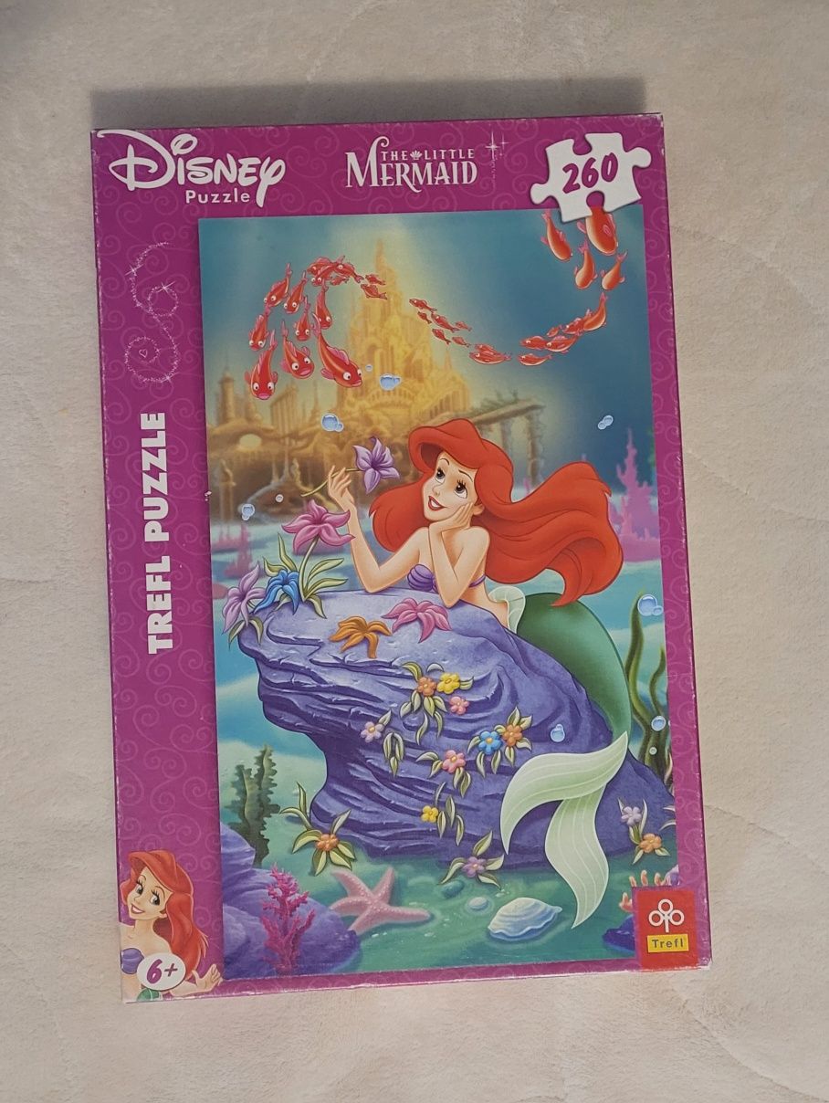 Puzzle 260 trefl dziewczęce Disney Princess, Frozen, Mała Syrenka