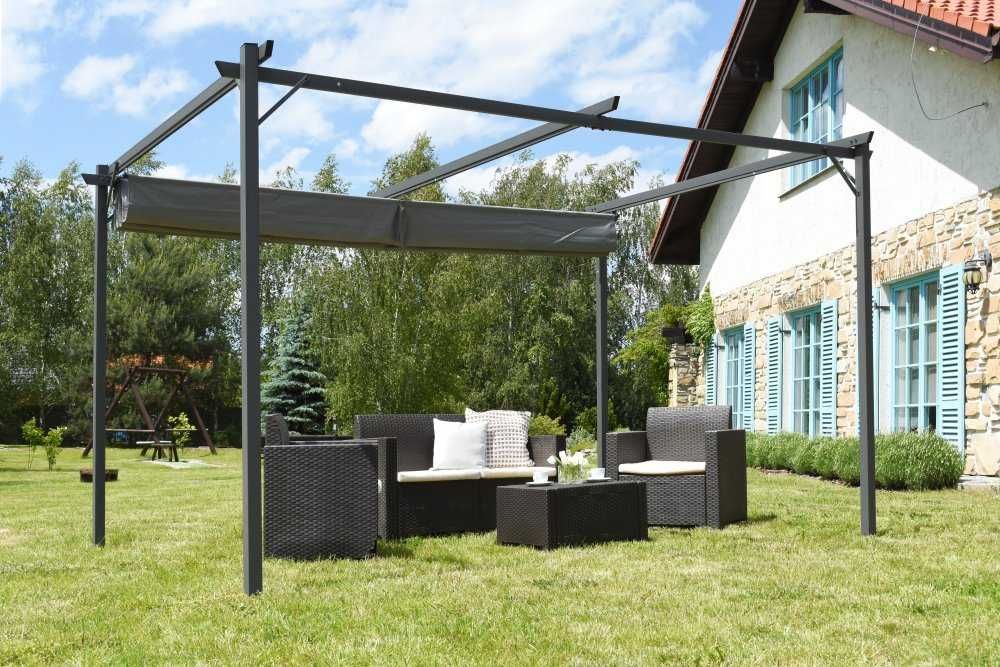 PERGOLA OGRODOWA TARASOWA La Palma 3x4m Duża, Stalowa, Pawilon, Altana