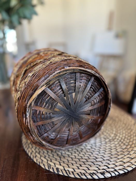 Oslonka doniczki rattanowa duza pleciona