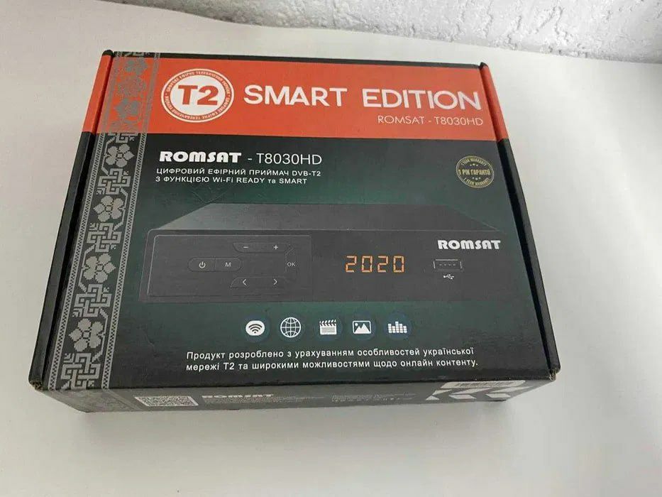 Тюнер T2 Romsat T8030HD Smart: Edition