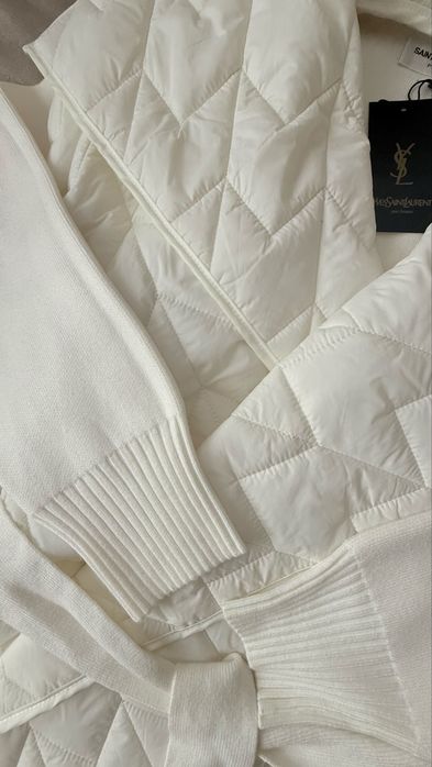 Женская Куртка Yves Saint Laurent с трикотажным рукавом