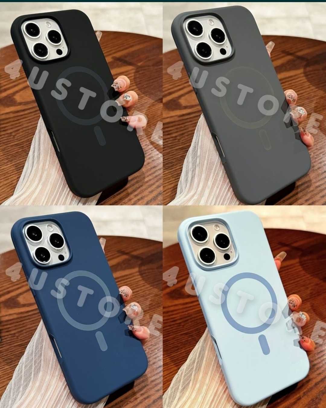 Чехол Silicone Case Magsafe на iPhone 16 Pro Max софттач силікон чохол