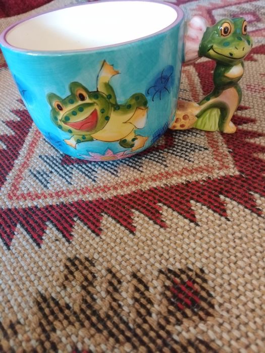 Duży kubek miseczka z żabą nowy
