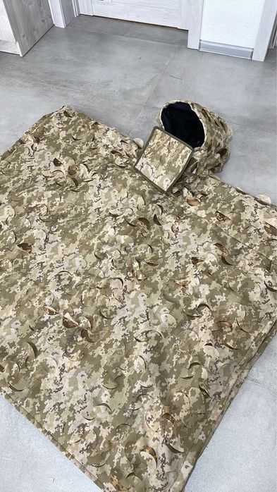 Пончо камуфляж зелений листок дощовик анти тепловізор