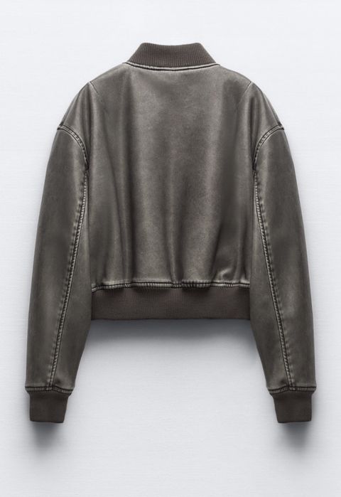 Трендовий шкіряний бомбер Zara (новий)