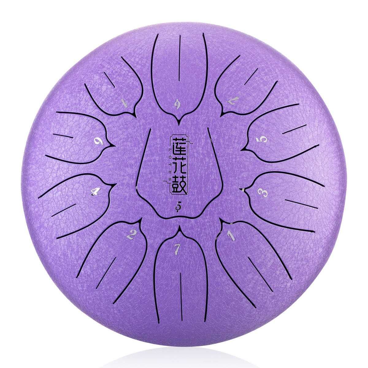 Lotus tongue drum 12" 11 ton Hluru-Huashu THL11-12 Lavender