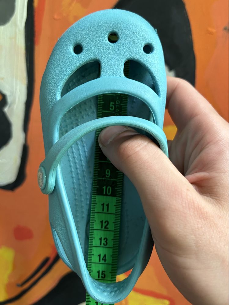 Crocs сандали С 7 24 размер детские голубые оригинал