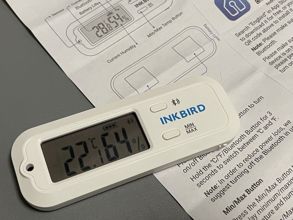 Czyjnik trmperatury i wilgotnosci BT smatr Inkbird ith-12s