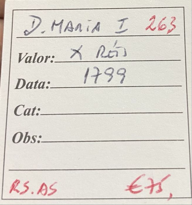 Moeda X Reis D MARIA I - 1799