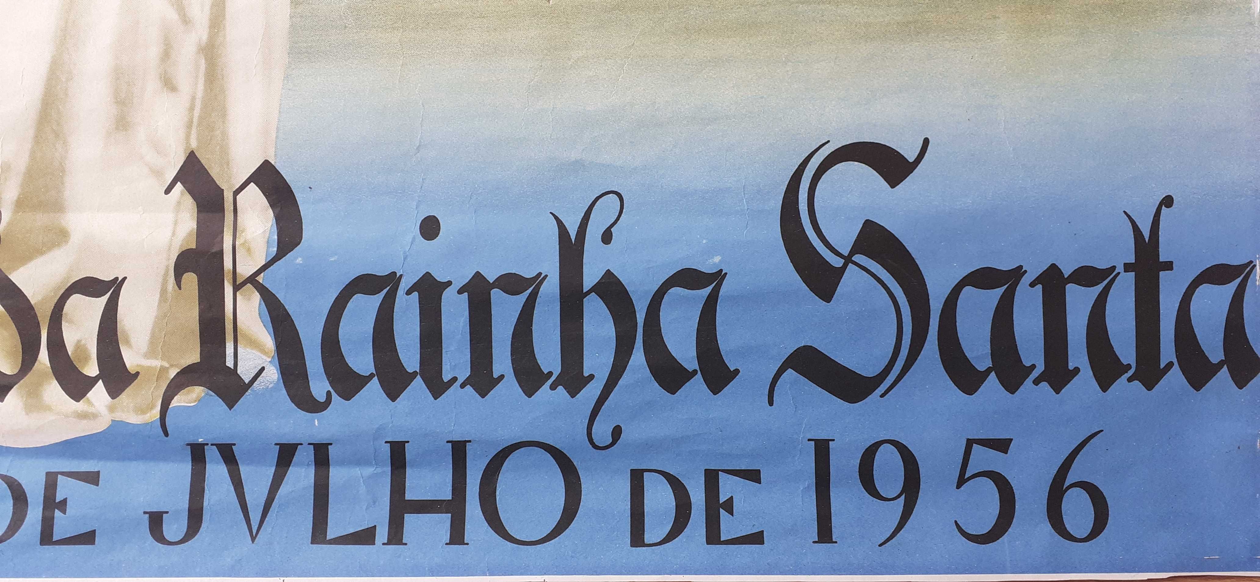 1956 Festas da Rainha Santa Coimbra POSTER de 1956 Cartaz 96x66 cm