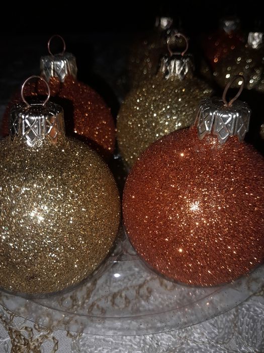 Bombki choinkowe szkło 12 szt.