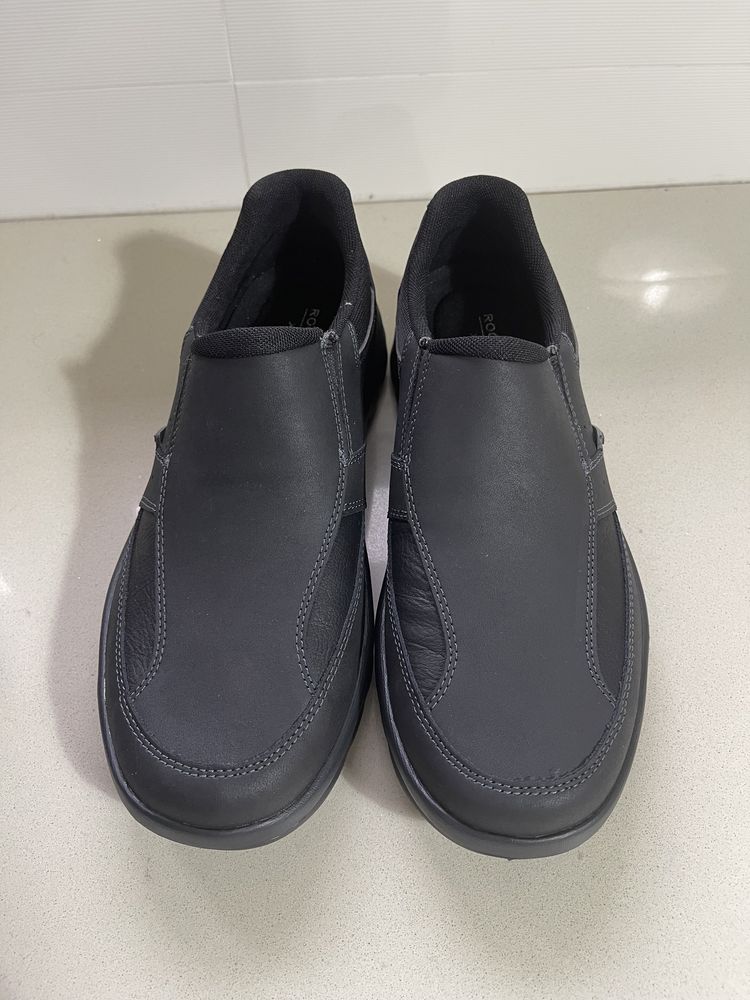 SAPATO SLIP ON ROCKPORT SL2 BIKE SO EM PELE COM SOLA CONFORTO