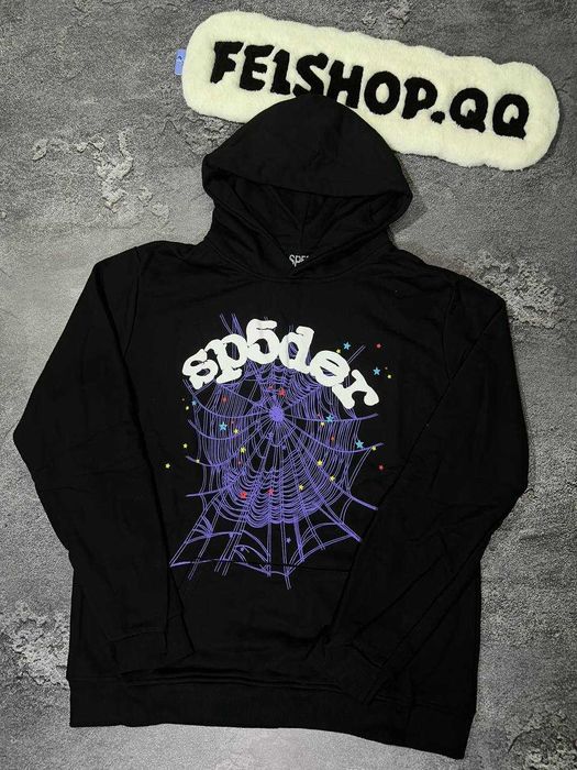 Худі Sp5der, спайдер худак, худі Atlanta grey dril y2k Broken Chrome