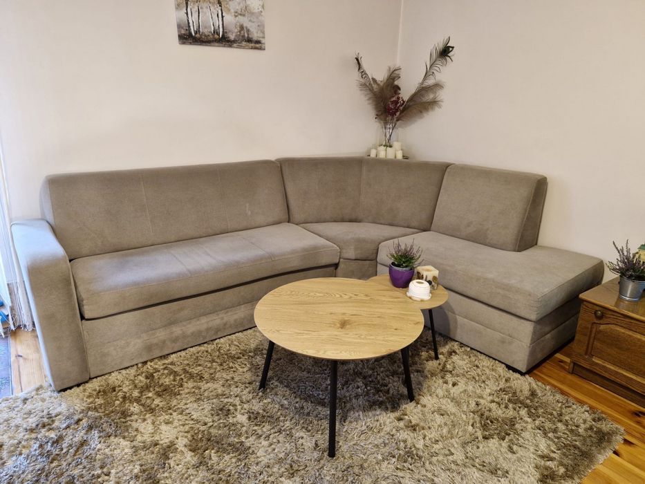 Sofa narożnik beżowy
