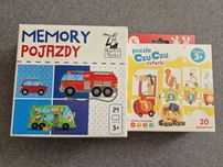 Puzzle pociąg, Memory pojazdy - wiek 3+