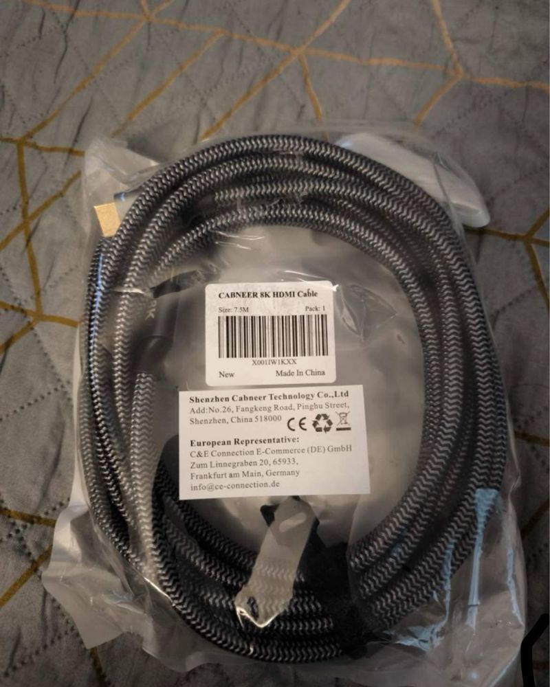 Kabel HDMI 7,5 metra 8K NOWY