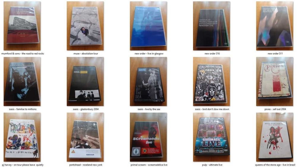 DVD Música - Beck, Blur, Coldplay, Depeche Mode, Gorillaz, Moby, etc