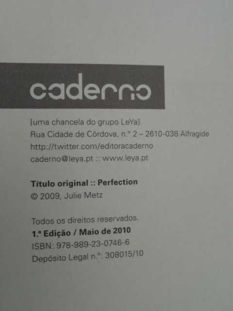 A Mentira de Julie Metz - 1ª Edição