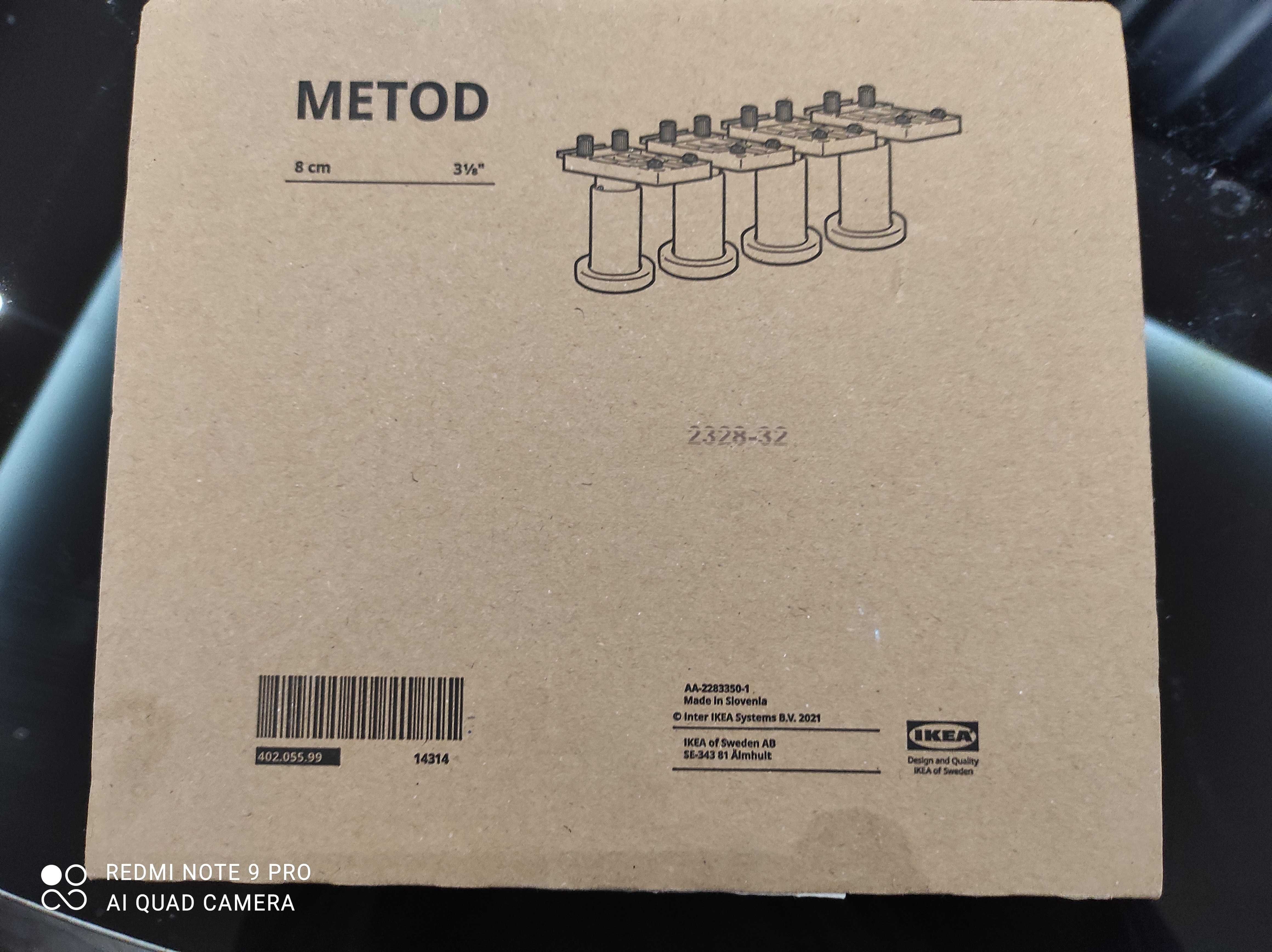 Nóżki do mebli Ikea Metod 4 szt