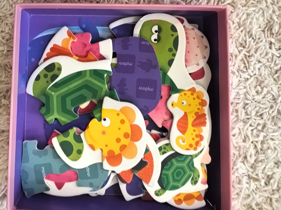 пазли mideer 2+ машини, риби